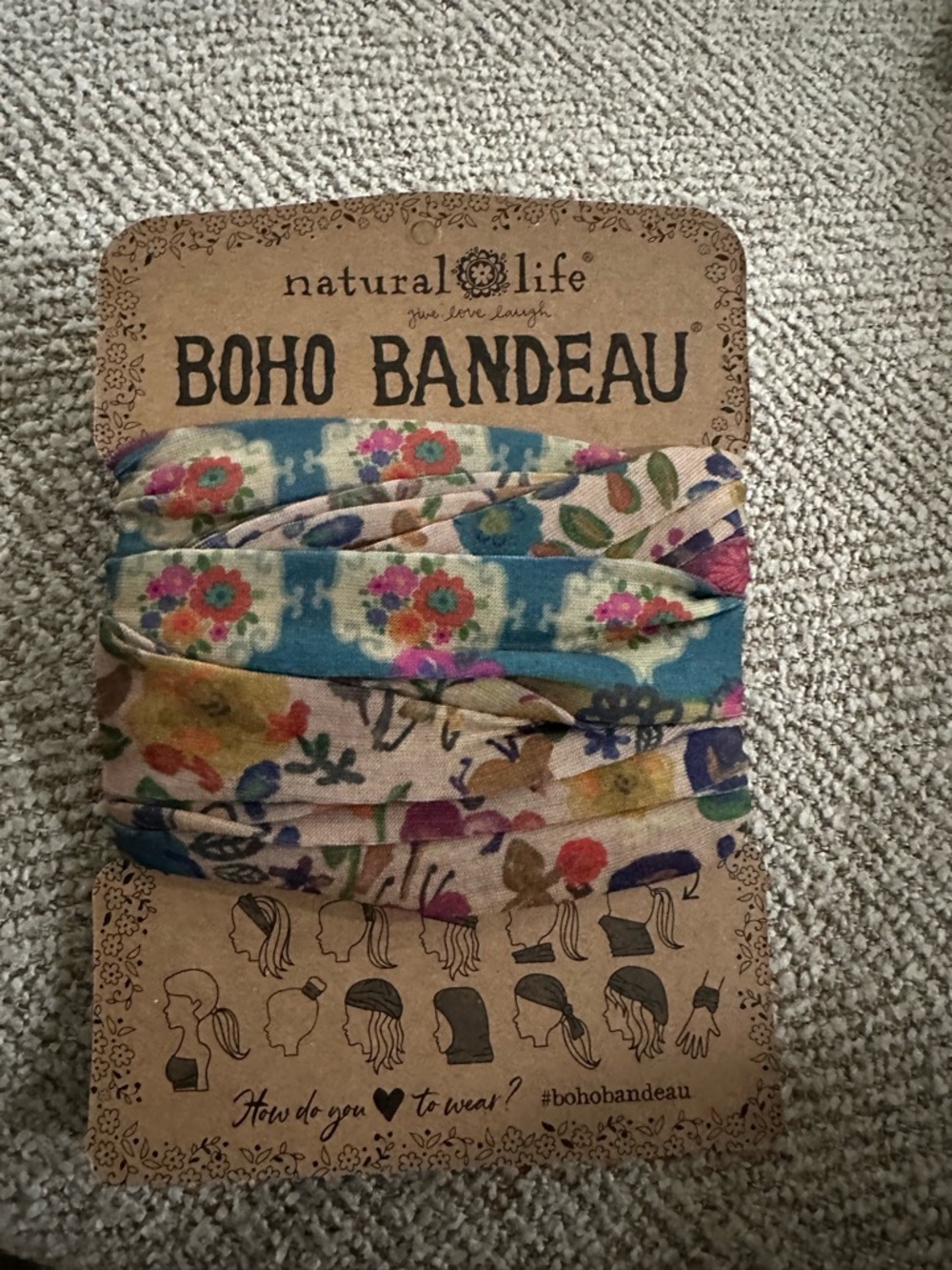 Natural Life Boho Bandeau Headband - Multi Floral
